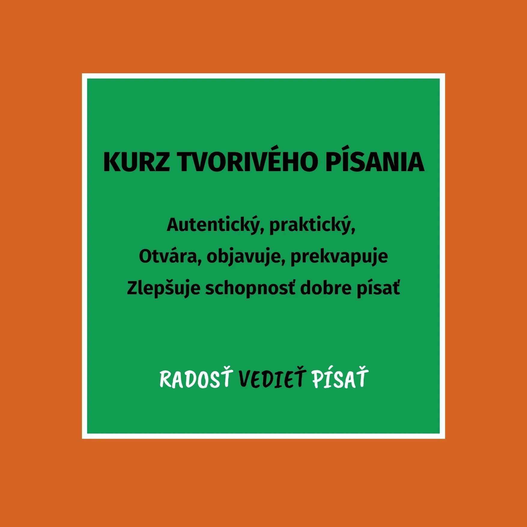 Kurz tvorivého písania program